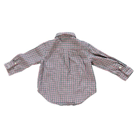 Chaps Flannel‎ White Check Button Up Shirt 18 months Babycore Casual Fall - Picture 5 of 7